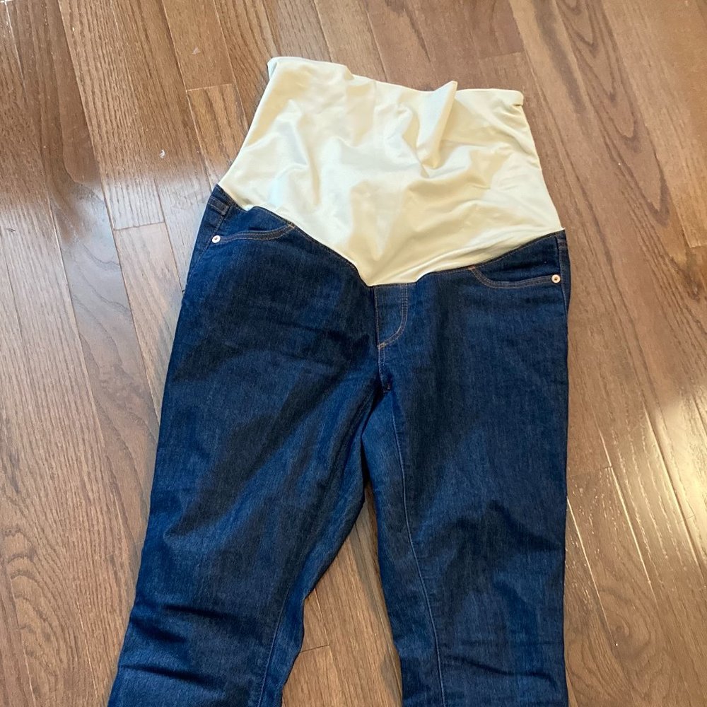 LOFT Petite Maternity Denim Leggings